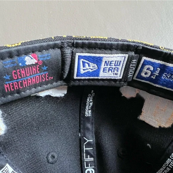 Pittsburgh pirates Black and Gold City Skyline Cap fitted 6 3/4 - Picture 8 of 11